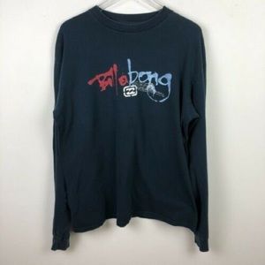 Billabong Shirt, Men shirt , Logo Surf Long Sleeve Crew Neck Blue Xl